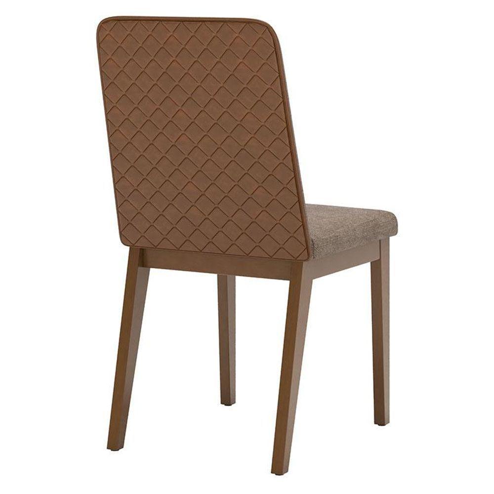 Cadeira Para Mesa De Jantar Pietra Ambiente Kit 02 Peças Corano Caramelo Cacao - Henn - 3