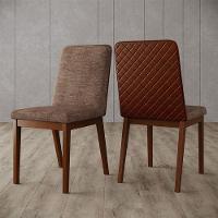 Cadeira Para Mesa De Jantar Pietra Ambiente Kit 02 Peças Corano Caramelo Cacao - Henn - 1