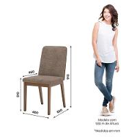 Cadeira Para Mesa De Jantar Pietra Ambiente Kit 02 Peças Corano Caramelo Cacao - Henn