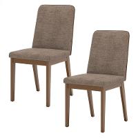 Cadeira Para Mesa De Jantar Pietra Ambiente Kit 02 Peças Corano Caramelo Cacao - Henn - 5