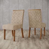 Cadeira Para Mesa De Jantar Esther Ambiente Kit 02 Peças Nature Creme - Henn - 1