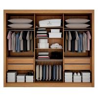 Guarda Roupa Casal 3 Portas Milano Cinamomo Off White - Leifer Móveis - 2