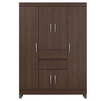 Guarda Roupa Casal Ecom 2 Com Multiuso Viena Com Cômoda Montevidéu Café - Demóbile - 2