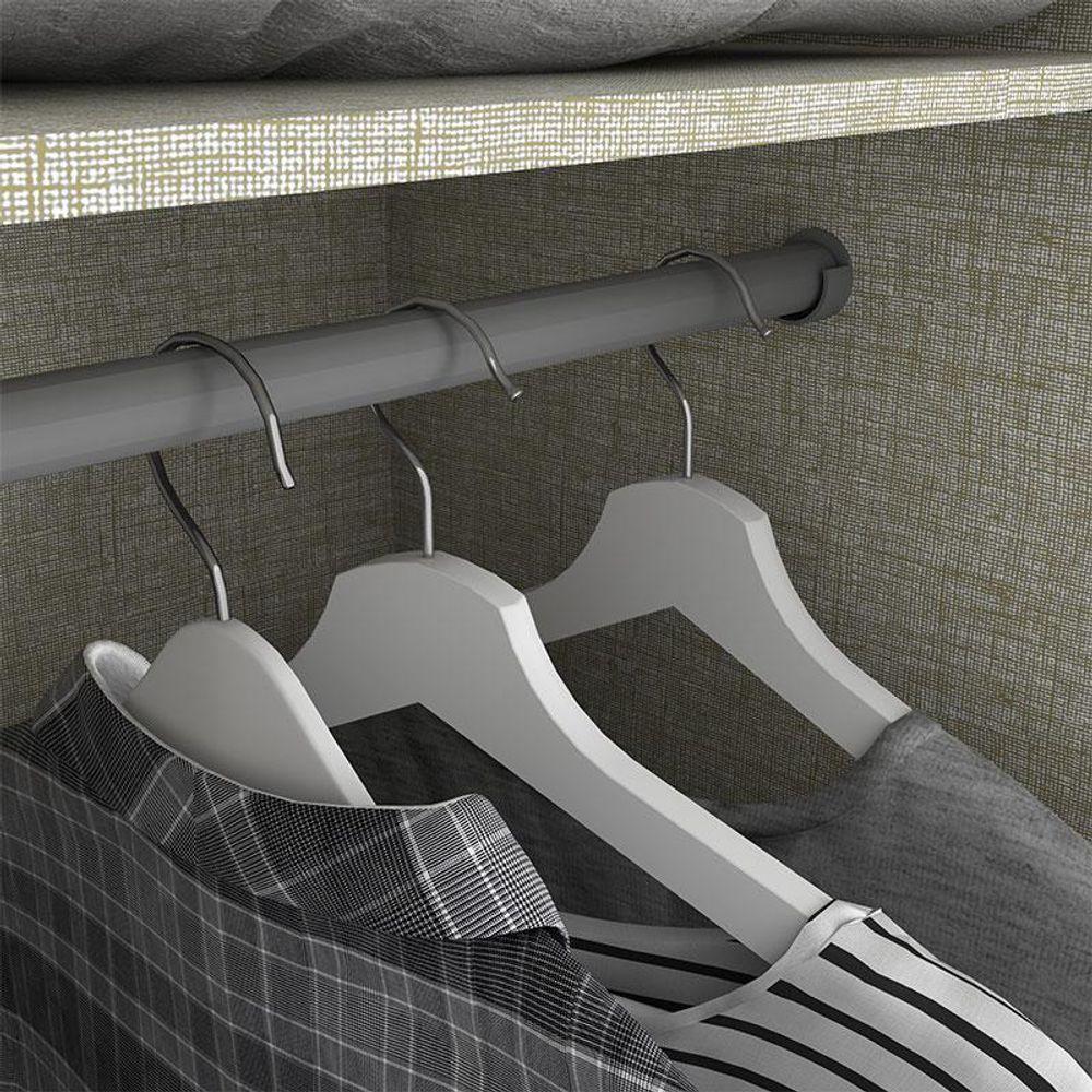 Guarda Roupa Casal Caju 6 Portas Ambiente E Cômoda Ravenna Nature Off White - Henn - 6