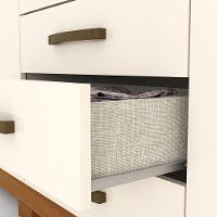 Guarda Roupa Casal Caju 6 Portas Ambiente E Cômoda Ravenna Nature Off White - Henn