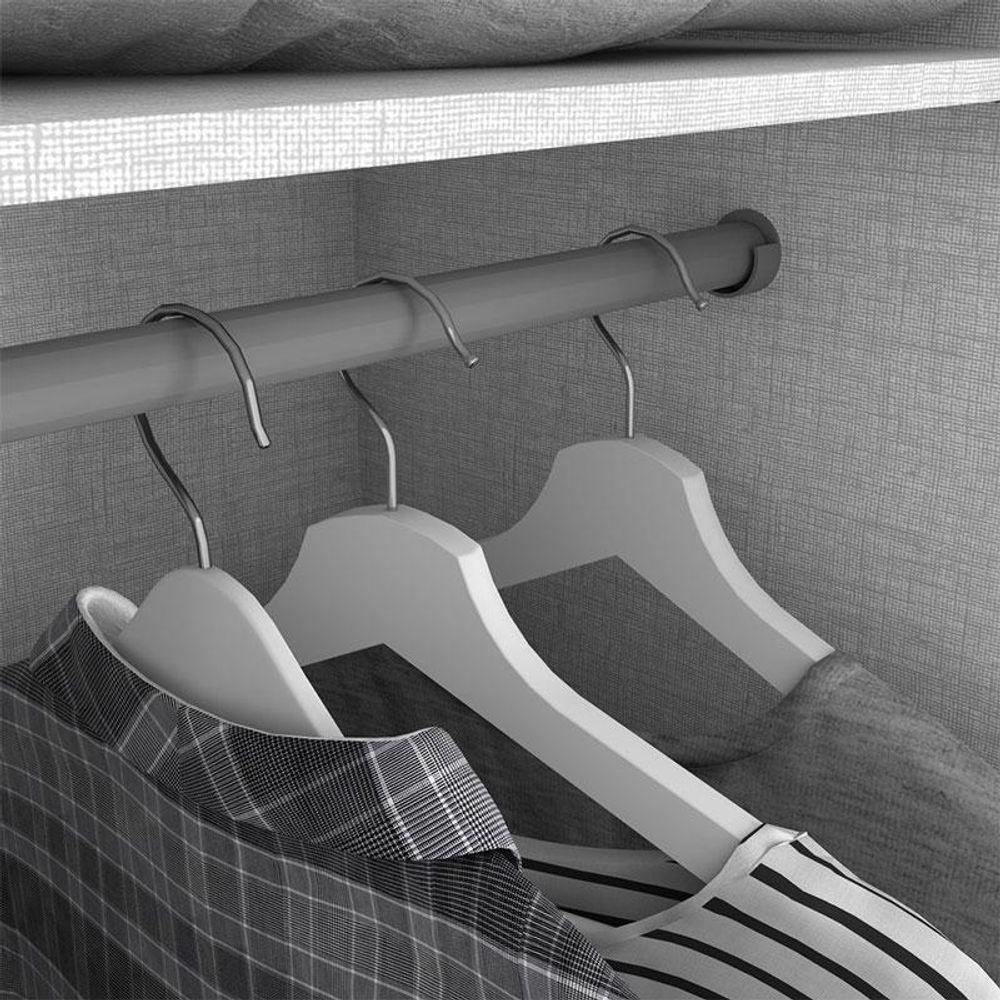 Guarda Roupa Casal Caju 6 Portas E Penteadeira Daila Ambiente Com Led Branco - Henn - 6