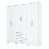 Guarda Roupa Casal Caju 6 Portas E Penteadeira Daila Ambiente Com Led Branco - Henn - 2