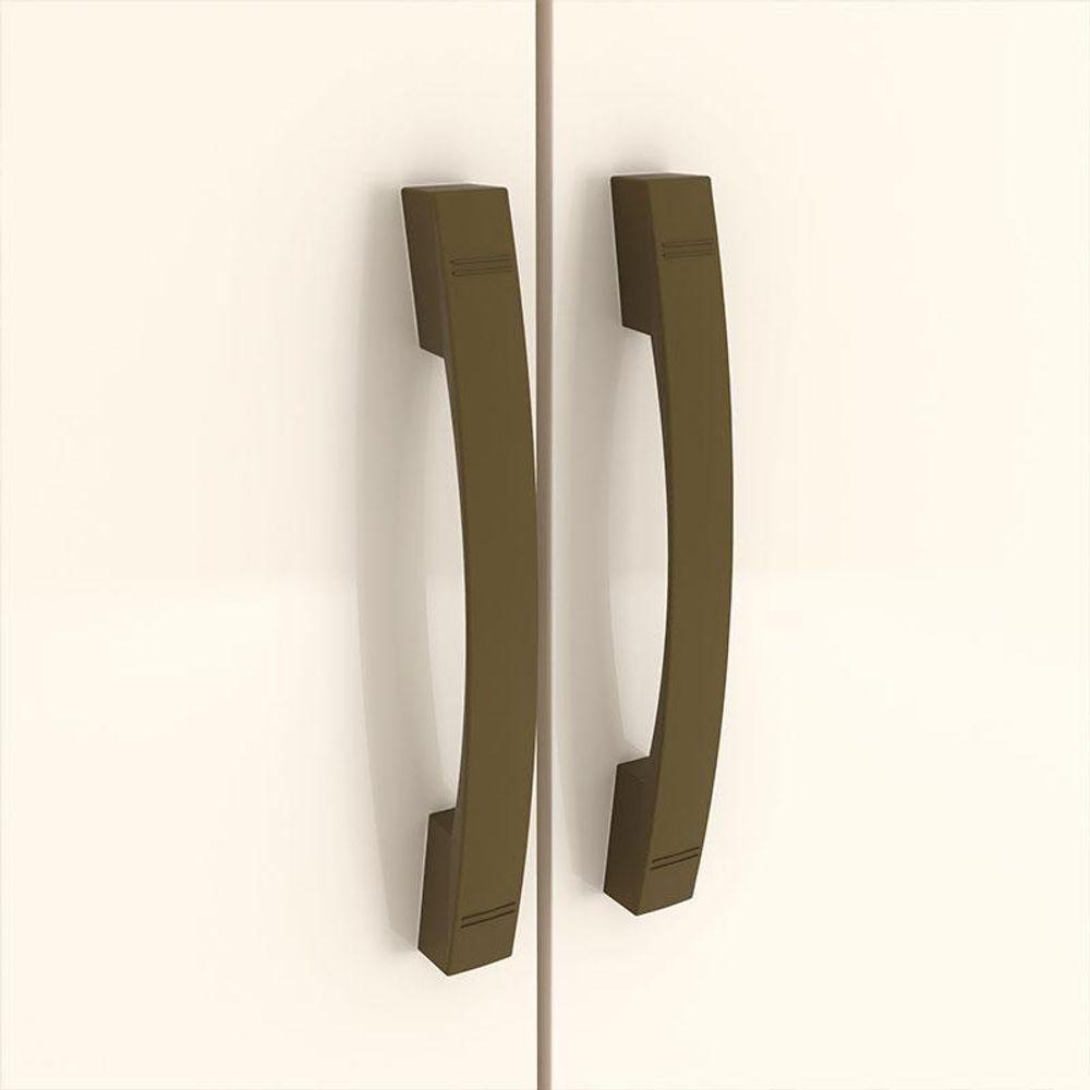 Guarda Roupa Casal Caju 6 Portas E Cômoda Ravenna Nature Off White - Henn - 6