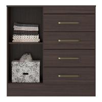 Guarda Roupa Casal Ecom 2 Com Multiuso Golden Com Cômoda Montevidéu Café - Demóbile - 9