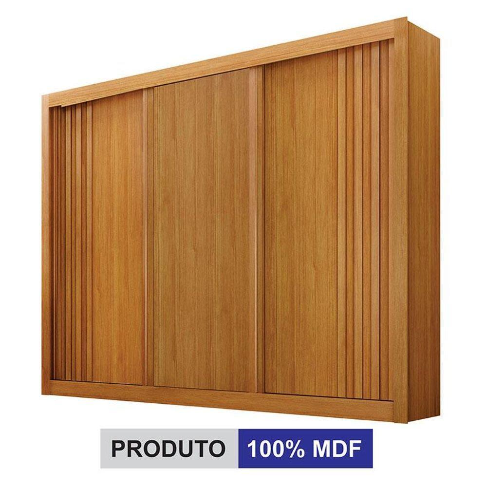 Guarda Roupa Casal 3 Portas Milano Cinamomo - Leifer Móveis - 3
