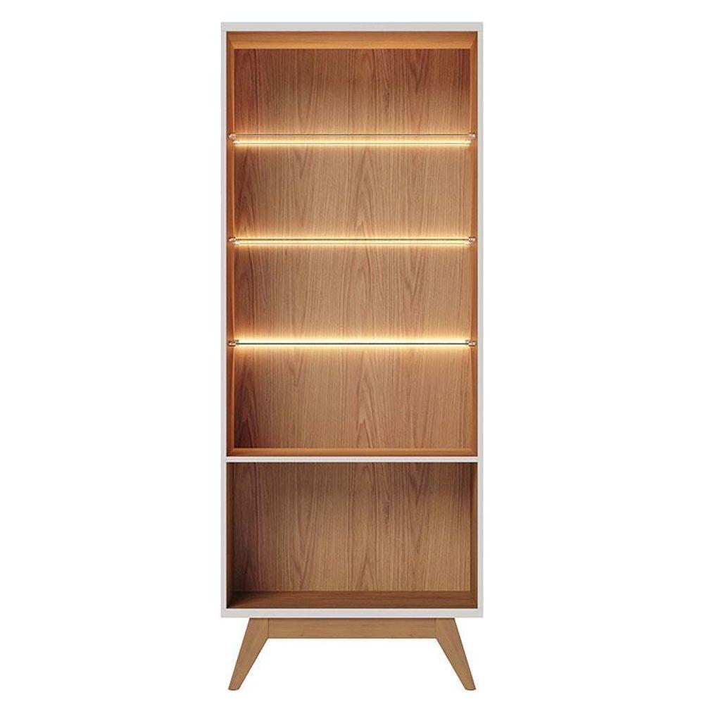 Cristaleira Noronha Off White Matte Freijó Com Aparador Buffet Jurerê Off White Matte Freijó - Colibri - 3