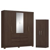 Guarda Roupa Casal Cádis Com Multiuso Viena Café - Demóbile - 1