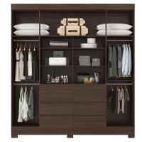 Guarda Roupa Casal Cádis Com Multiuso Golden Com Cômoda London Café - Demóbile - 3