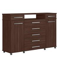 Guarda Roupa Casal Cádis Com Multiuso Golden Com Cômoda London Café - Demóbile - 8