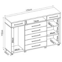 Guarda Roupa Casal Cádis Com Multiuso Golden Com Cômoda London Café - Demóbile - 10