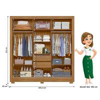 Guarda Roupa Casal Bahamas E Cômoda Vênus Freijó Off White - Moval