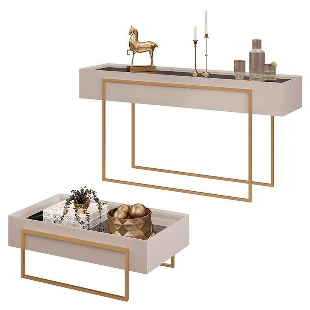 Aparador E Mesa De Centro Pilar Bali - Dj Móveis - 1