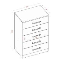 Guarda Roupa Casal Coimbra 2005138 Com Armário Multiuso New 2000192 E Cômoda 2014140 Atacama Grafite - Aramóveis - 9