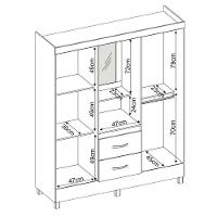 Guarda Roupa Casal Capelinha Lord Com Cômoda Montevidéu Café Touch - Demóbile - 5