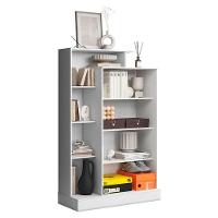 Guarda Roupa Casal Porto 8 Portas 4 Gavetas E Armário Multiuso Florença Branco Brilho - Aramóveis - 6