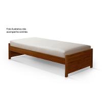 Cama Solteiro Madeira Maciça Gabrieli Mona Castanho - 3