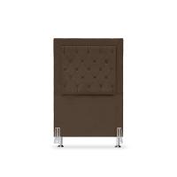 Cabeceira De Cama Box Solteiro 90 Cm Baronesa - Veludo Marrom - 2