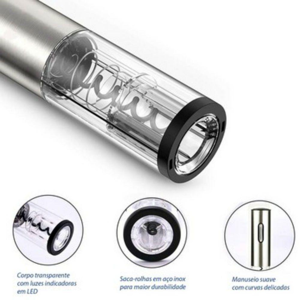 Abridor Vinho Saca Rolha Elétrico Sem Fio Bateria Recarregável 883 Lorben - 7