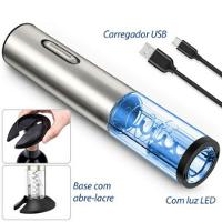 Abridor Vinho Saca Rolha Elétrico Sem Fio Bateria Recarregável 883 Lorben