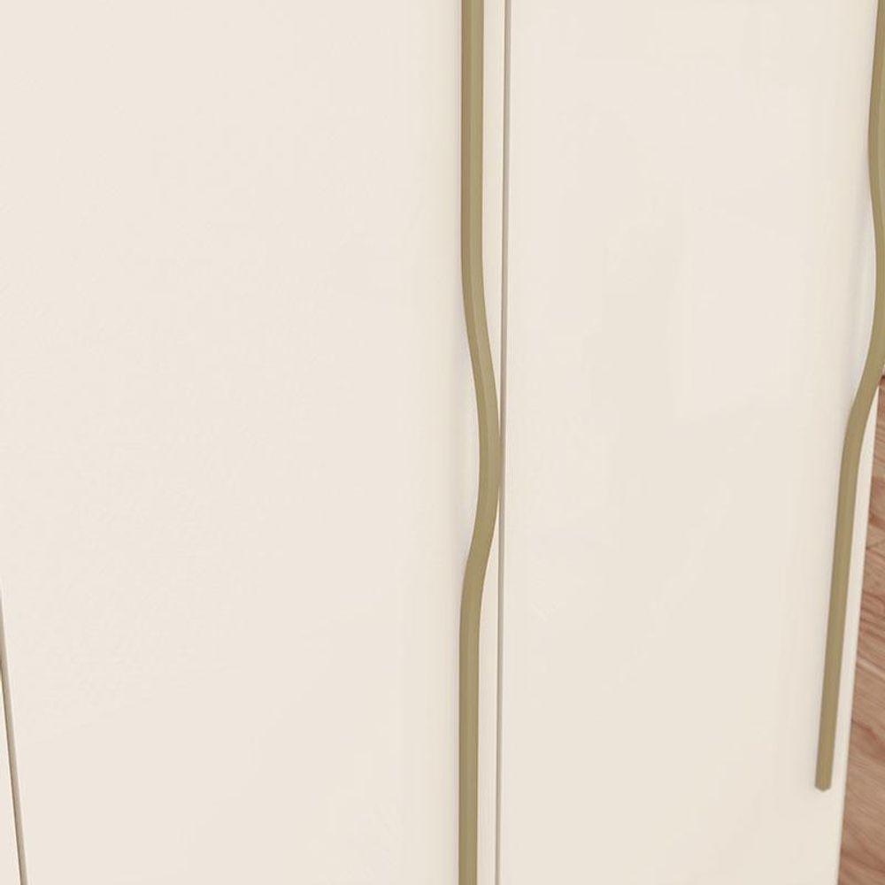 Guarda Roupa Casal Premium Ambiente 6 Portas Off White Nature - Henn - 5