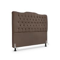 Cabeceira De Cama Box Casal 140 Cm Dunas - Veludo Marrom - 1