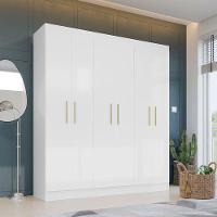 Guarda Roupa Casal Ipê 6 Portas Branco Fosco - Kits Paraná - 7