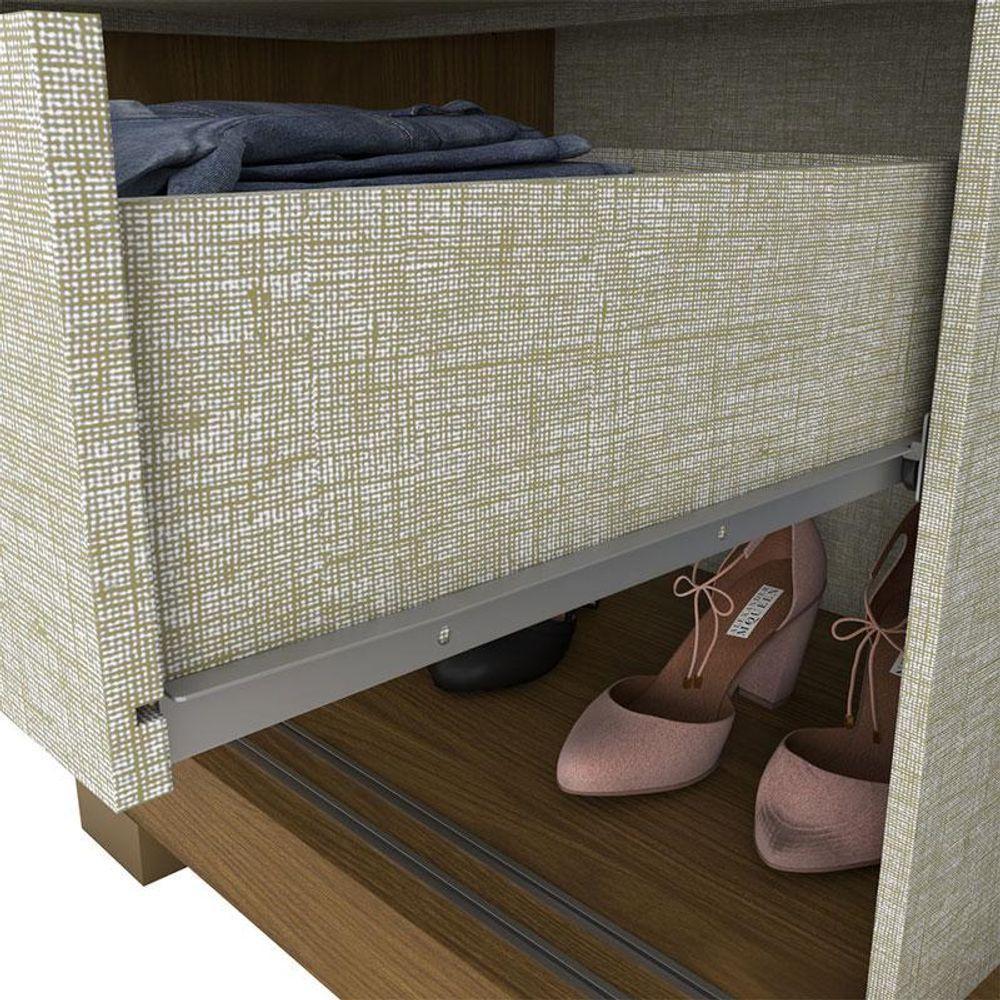 Guarda Roupa Casal Verg E Cômoda Ravenna Ambiente Nature Off White - Henn - 6