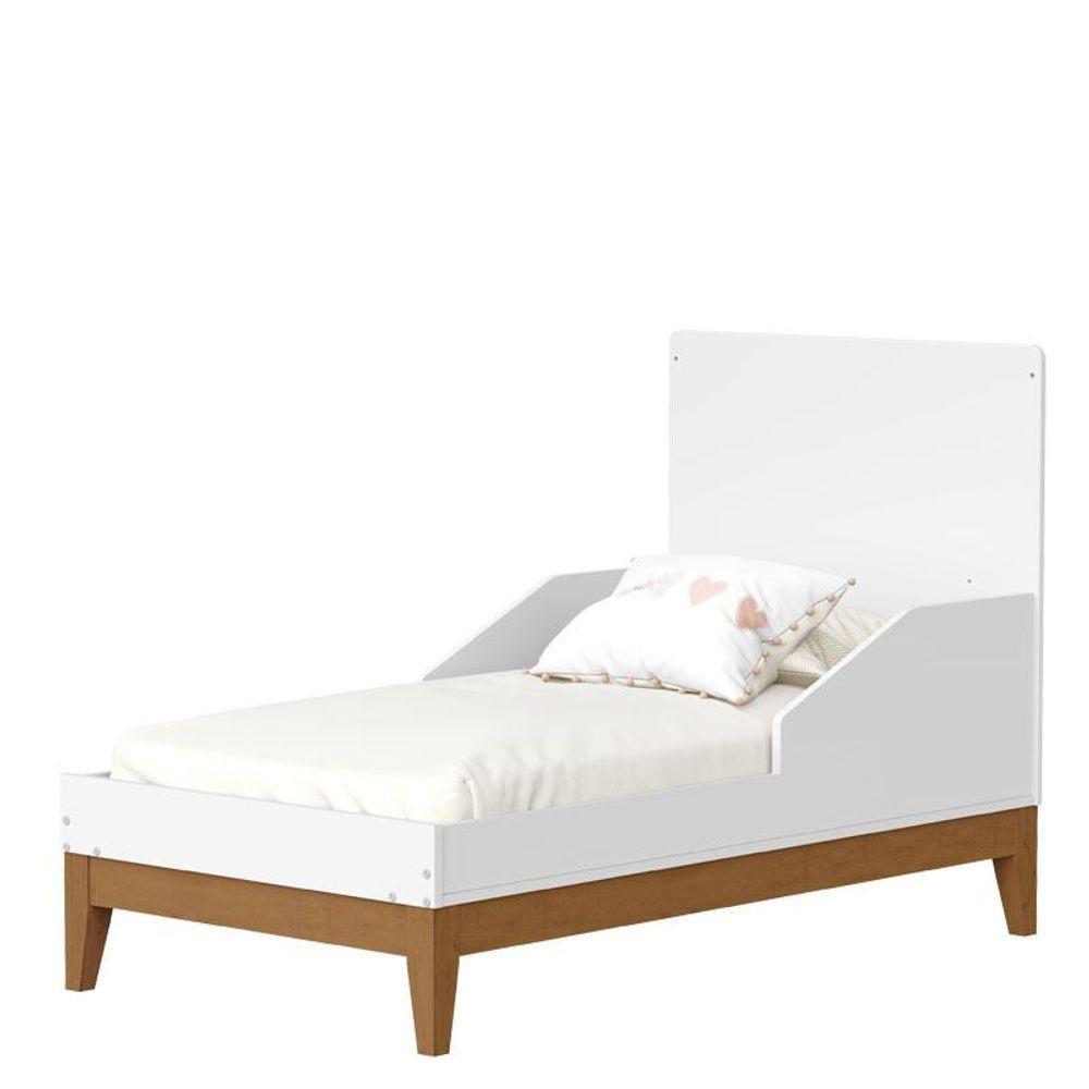 Guarda Roupa Infantil 4 Portas Com Berço Americano Flip Branco Acetinado Com Colchão - Reller - 6