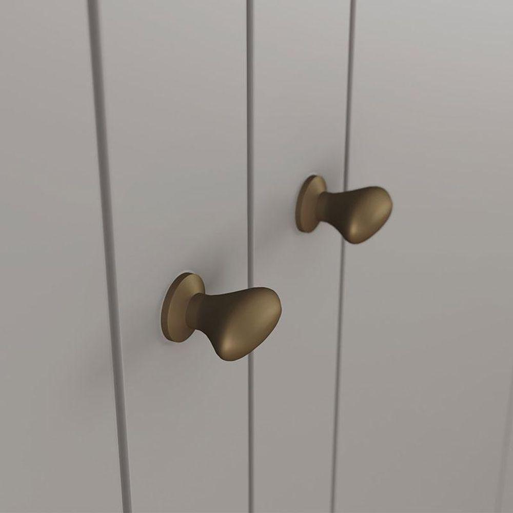 Guarda Roupa Infantil Americano Ambiente 4 Portas Cinza - Henn - 5