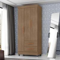 Guarda Roupa Solteiro Lite Ambiente 3 Portas Carvalho Oak - Móveis Leão - 1