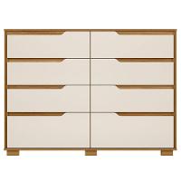 Guarda Roupa Solteiro Lima E Cômoda Georgia Freijó Off White - Moval