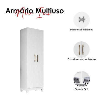 Guarda Roupa Infantil com Cômoda e Armário Sobral Ms913 New Íris 4 Portas Giratórias 4 Gavetas
