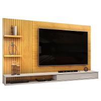 Painel Para Tv Suspenso Bento Cedro Bali E Mesa De Centro Petri Bali - Dj Móveis - 2