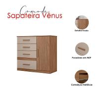 Guarda Roupa Solteiro Malta E Cômoda Vênus Carvalho Fendi - Moval - 6