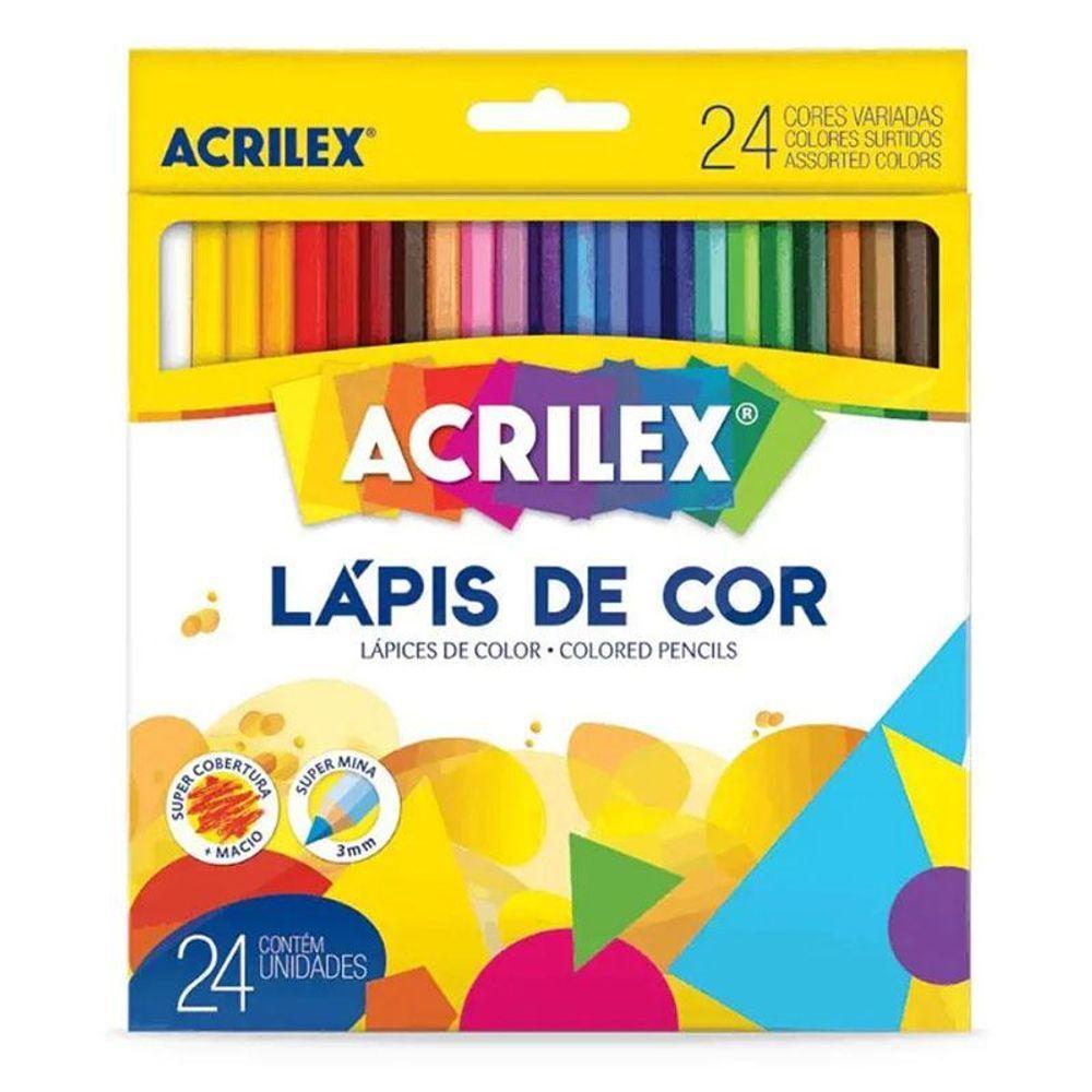 Lápis De Cor Sextavado 9694 24 Cores - Acrilex - 1