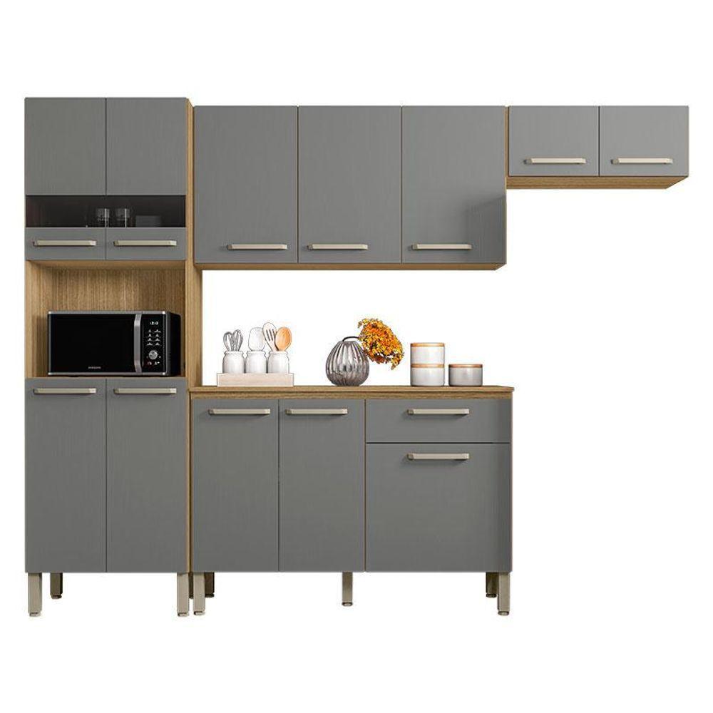 Kit Cozinha Versalhes Plus 4 Peças Freijó Gris - Kits Paraná - 1