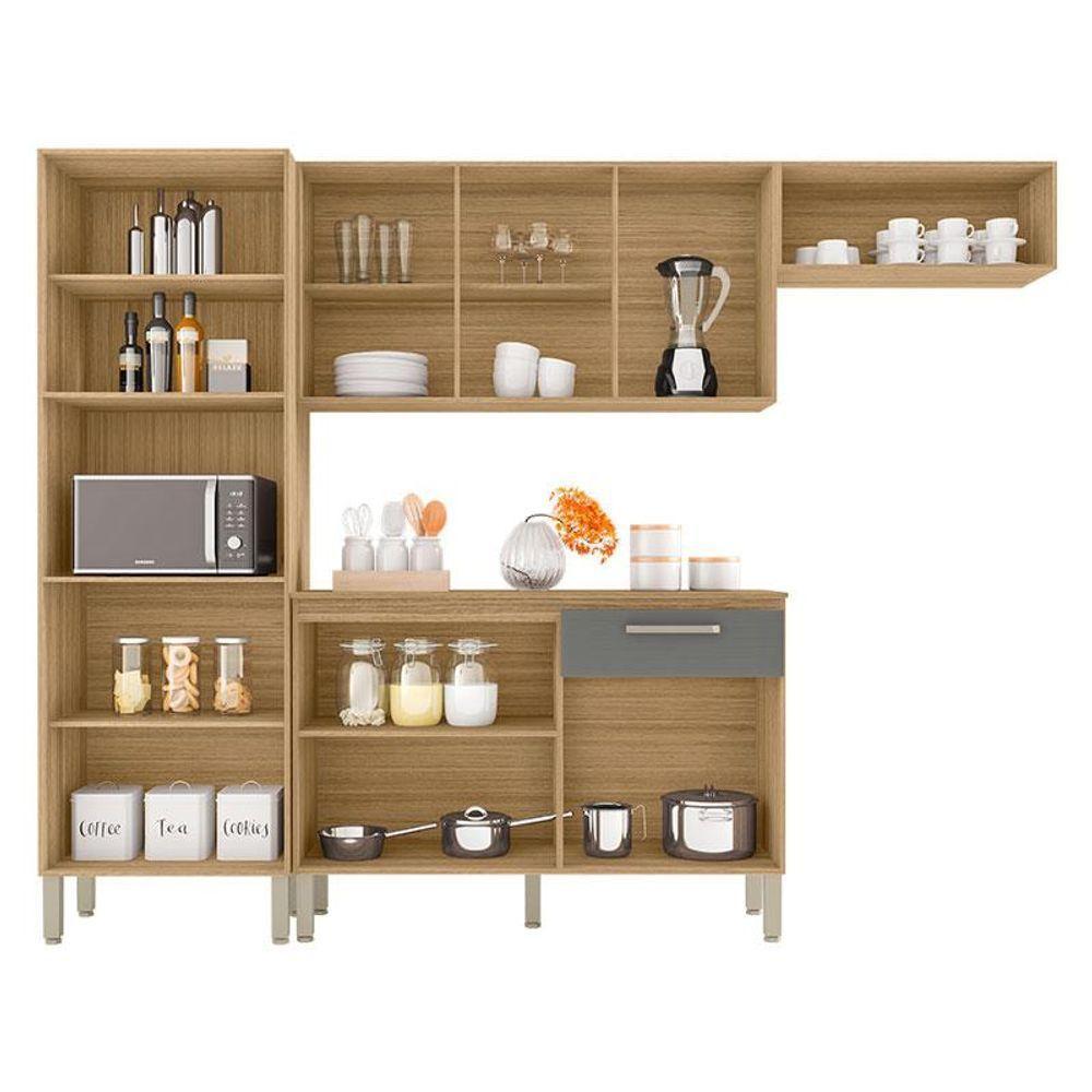 Kit Cozinha Versalhes Plus 4 Peças Freijó Gris - Kits Paraná - 3