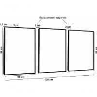 Quadro Decorativo Folhagem Verde Com Moldura Branco - 4