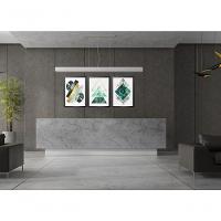 Quadro Decorativo Folhagem Geométrico Abstrato Com Moldura Preto - 2
