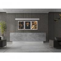 Quadro Decorativo Folhagem Leão Dourada Com Moldura Branco - 3