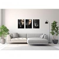 Quadro Decorativo Mulher Negra Maquiagem Com Moldura Branco - 3