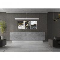 Quadro Decorativo Mármore Abstrato Com Moldura Branco - 2