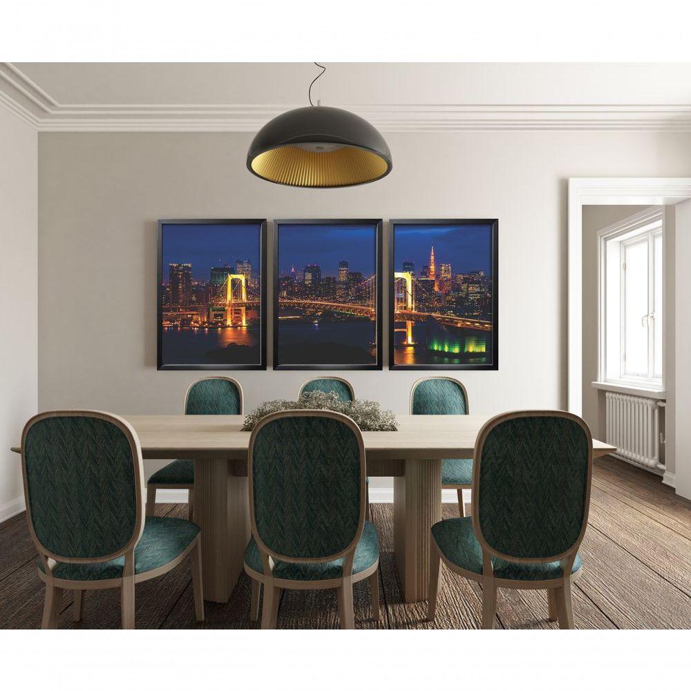 Quadro Decorativo Cidade Com Moldura Preto - 3