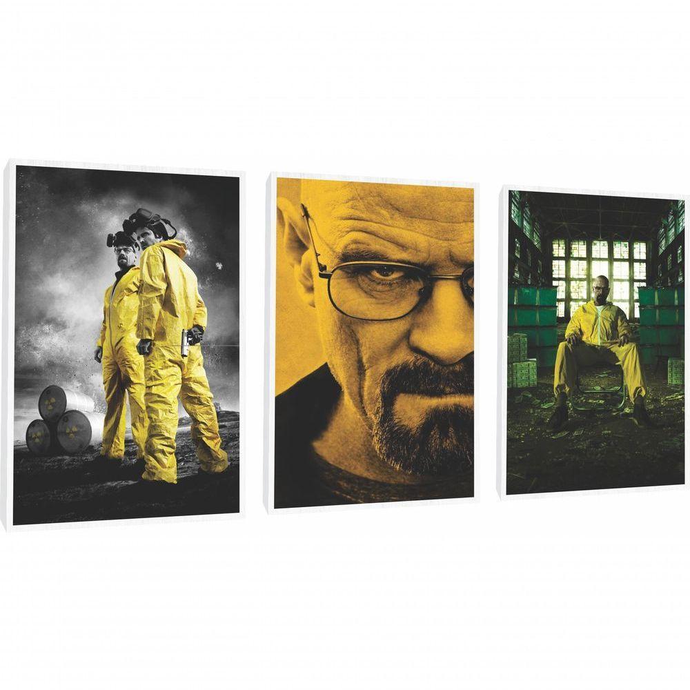 Quadro Decorativo Breaking Bad Com Moldura Branco - 1