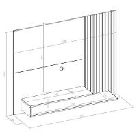 Painel Para Tv Suspenso Ambiente Nando Cedro Bali - Dj Móveis - 2